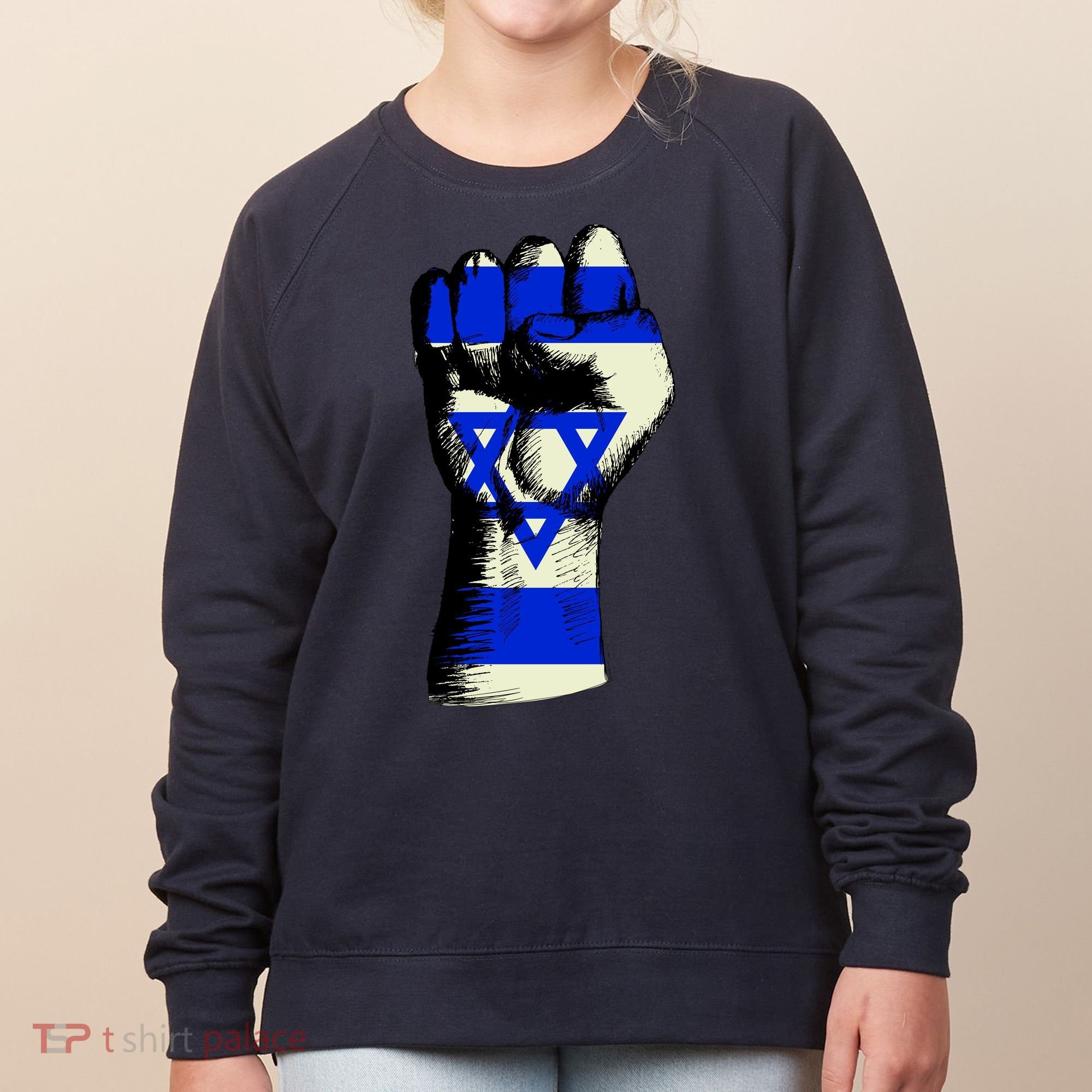 Israel Flag Fist Women's Sweatshirt