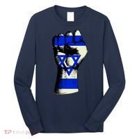 Israel Flag Fist Long Sleeve Shirt thumb 0