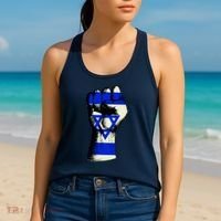 Israel Flag Fist Women's Tank Top thumb 2
