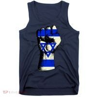Israel Flag Fist Tank Top thumb 0