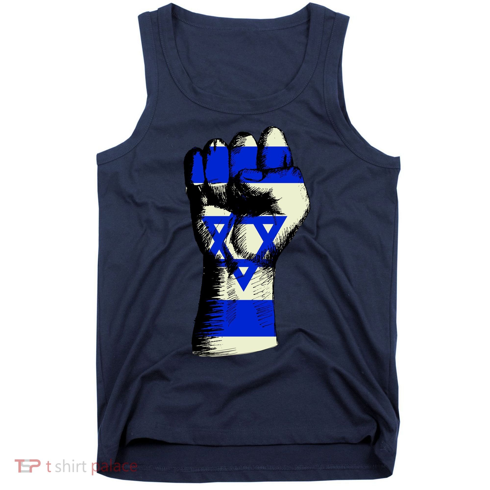 Israel Flag Fist Tank Top