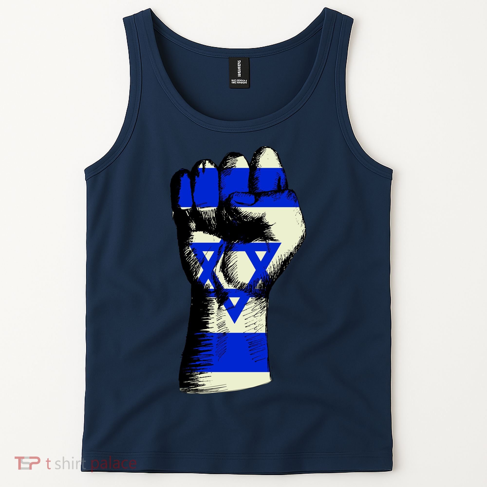 Israel Flag Fist Tank Top
