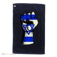 Israel Flag Fist Golf Towel thumb 0
