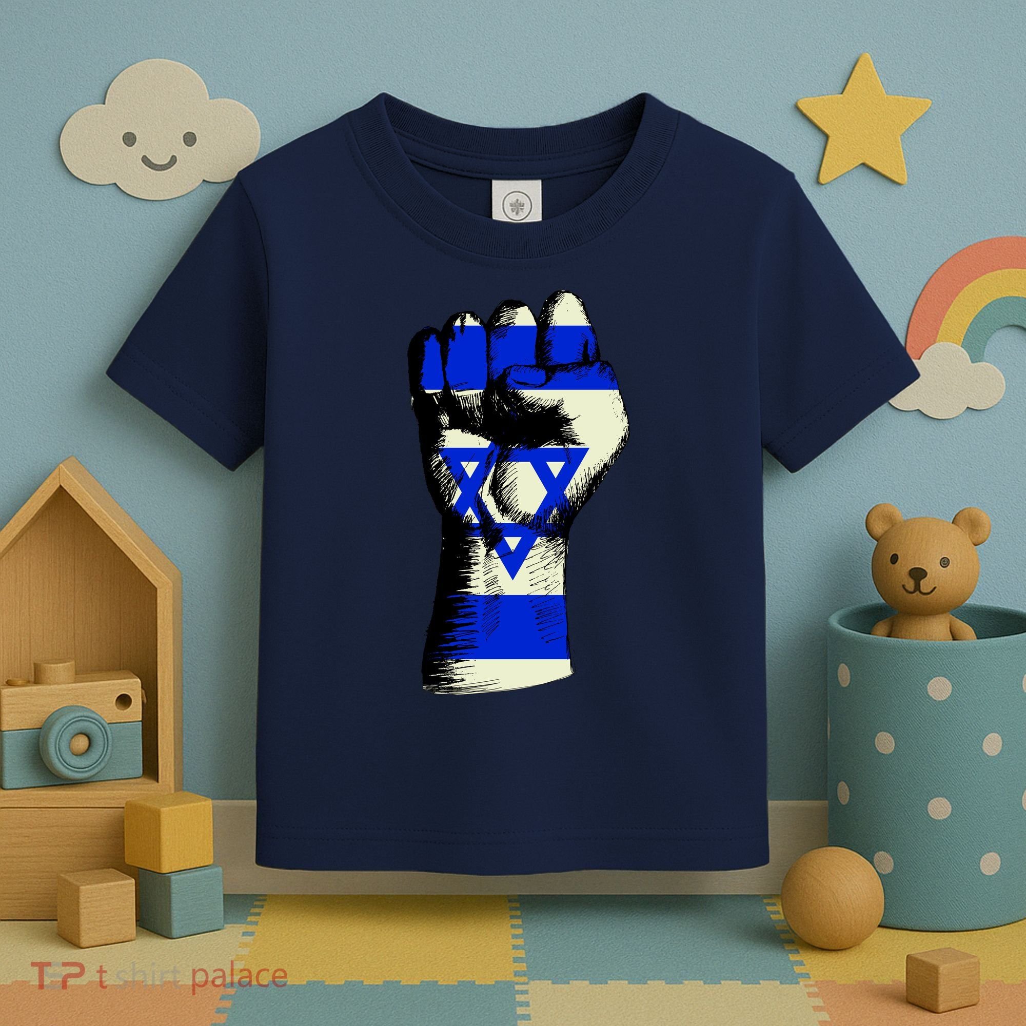 Israel Flag Fist Toddler T-Shirt