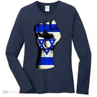 Israel Flag Fist Women's Long Sleeve Shirt thumb 0
