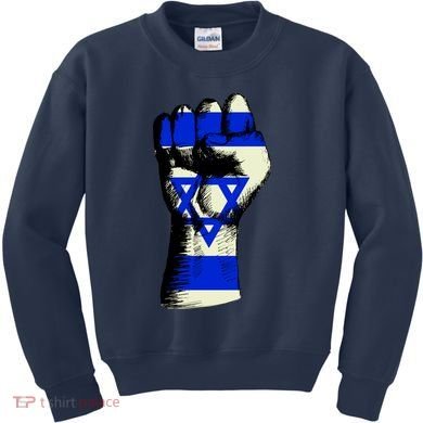 Israel Flag Fist Kids Sweatshirt