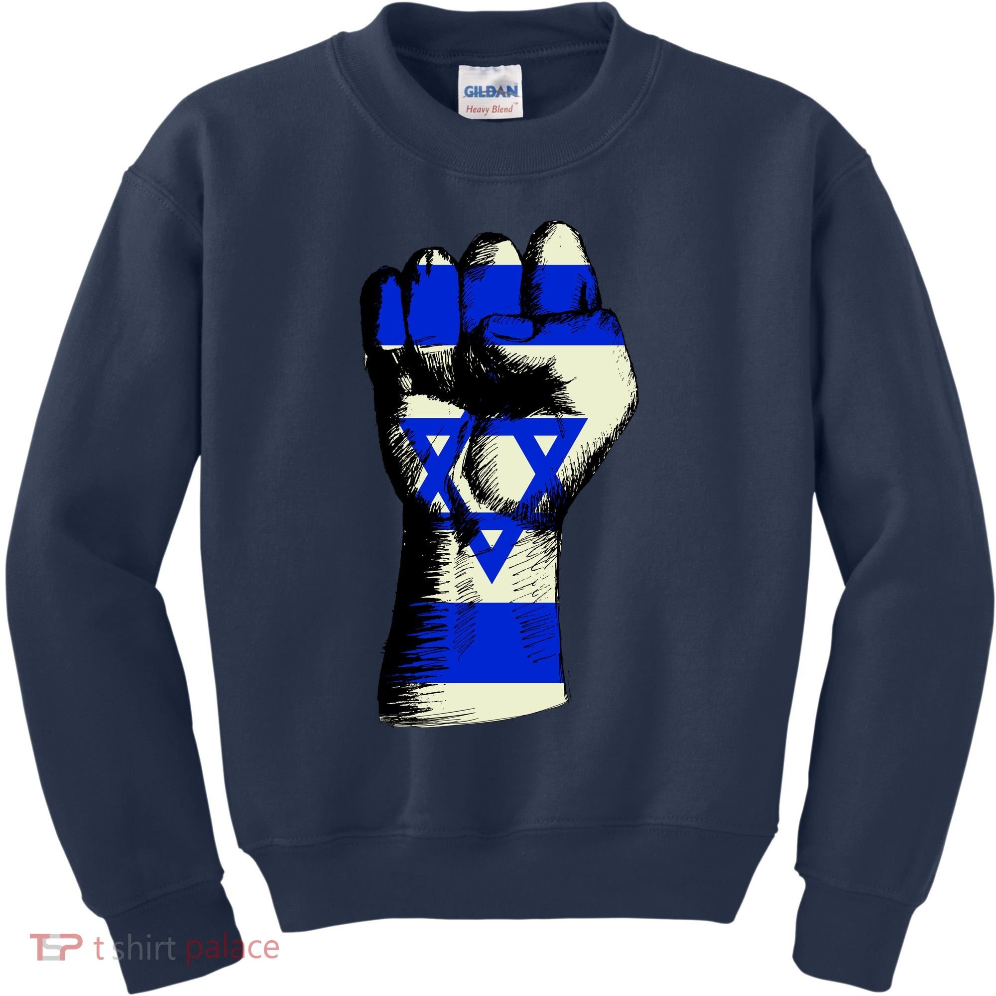 Israel Flag Fist Kids Sweatshirt