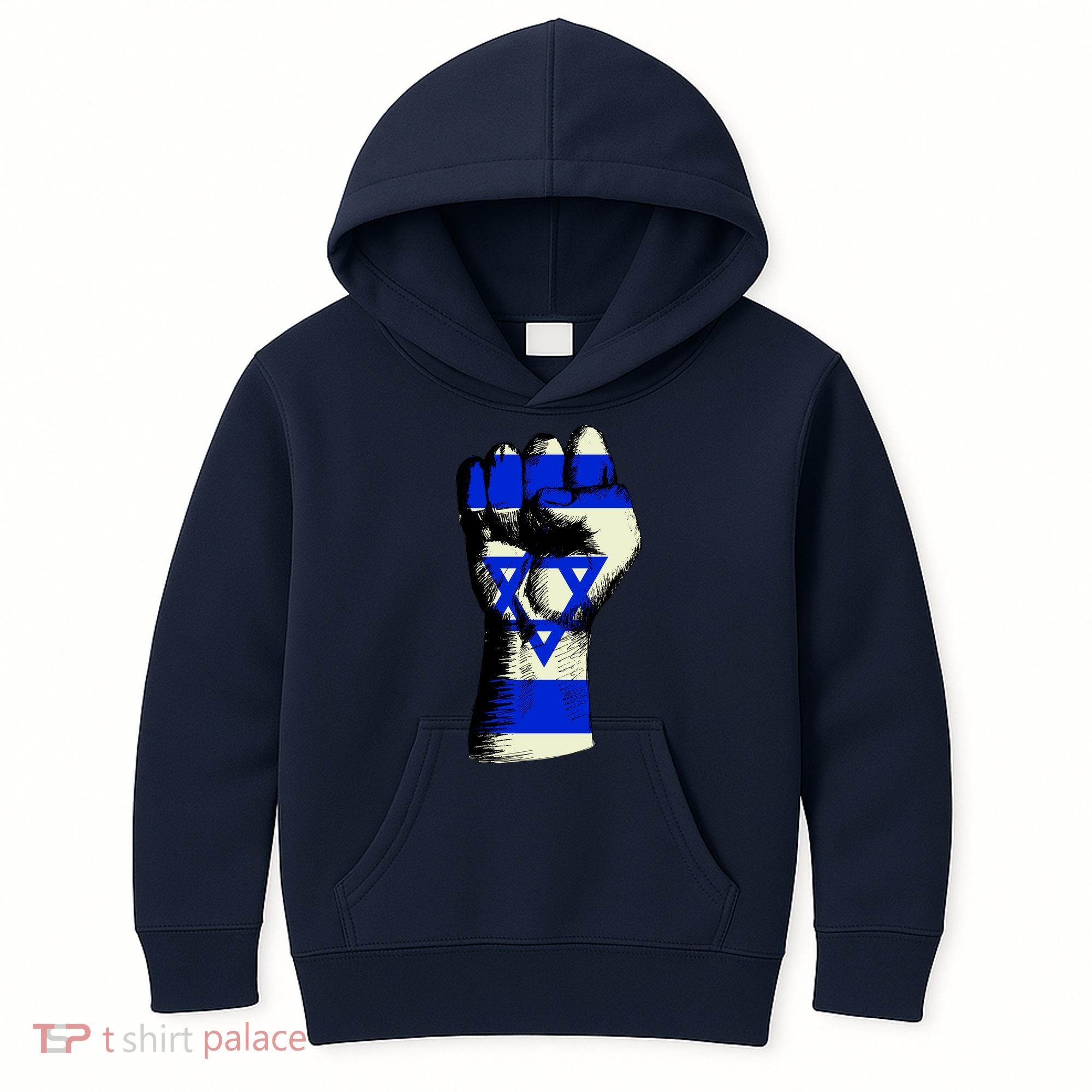 Israel Flag Fist Kids Hoodie