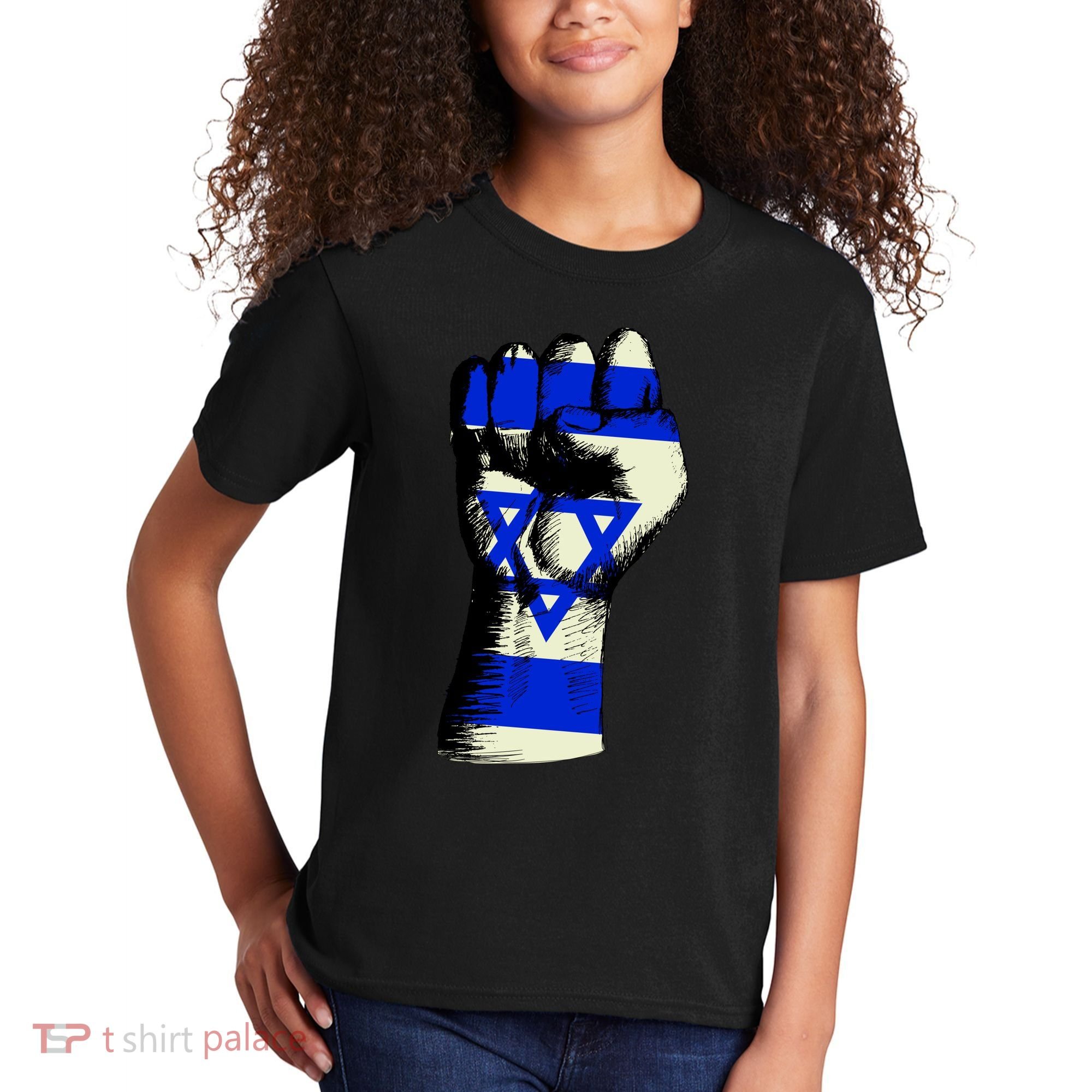 Israel Flag Fist Kids T-Shirt