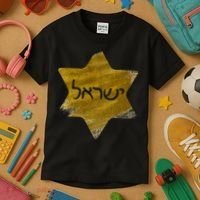 Israel Gold Abstract Kids T-Shirt thumb 3