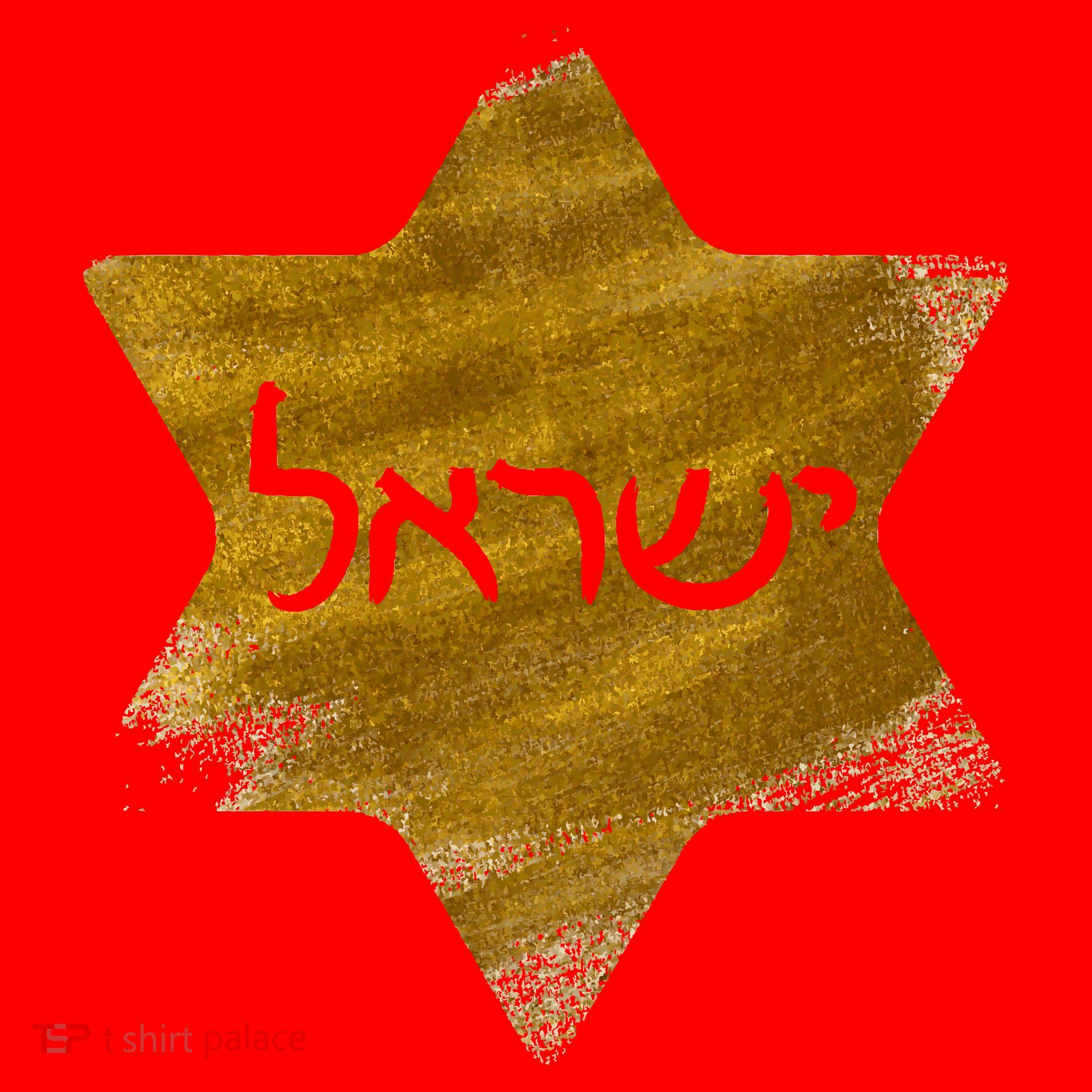 Israel Gold Abstract Santa Hat