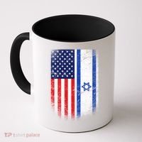 Israel Jewish American Flag Coffee Mug thumb 0
