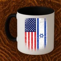 Israel Jewish American Flag Coffee Mug thumb 2
