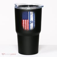 Israel Jewish American Flag Tumbler thumb 0
