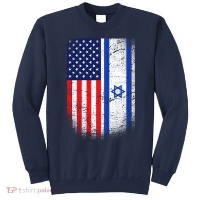 Israel Jewish American Flag Sweatshirt