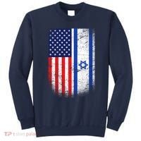 Israel Jewish American Flag Sweatshirt thumb 0
