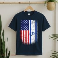 Israel Jewish American Flag T-Shirt thumb 2