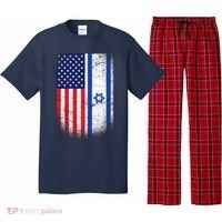 Israel Jewish American Flag Pajama Set thumb 0