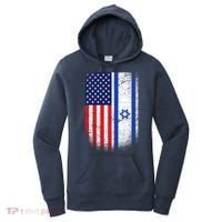 Israel Jewish American Flag Women's Hoodie thumb 0