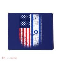 Israel Jewish American Flag Mousepad thumb 0