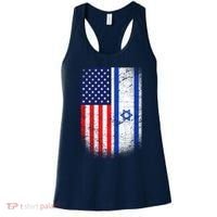 Israel Jewish American Flag Women's Tank Top thumb 0