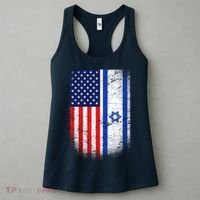 Israel Jewish American Flag Women's Tank Top thumb 3