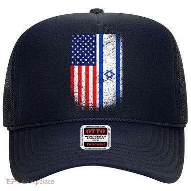 Israel Jewish American Flag Hat