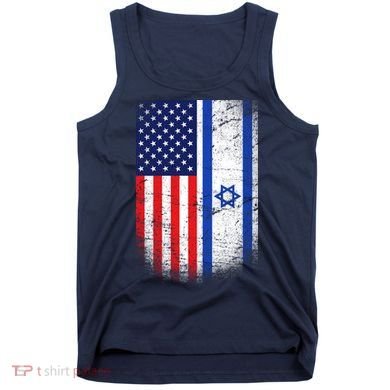 Israel Jewish American Flag Tank Top