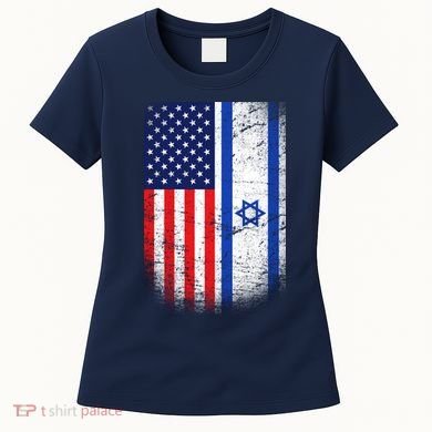 Israel Jewish American Flag Women's T-Shirt