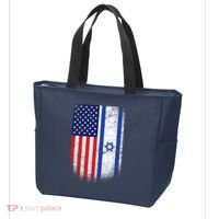 Israel Jewish American Flag Tote Bag thumb 3