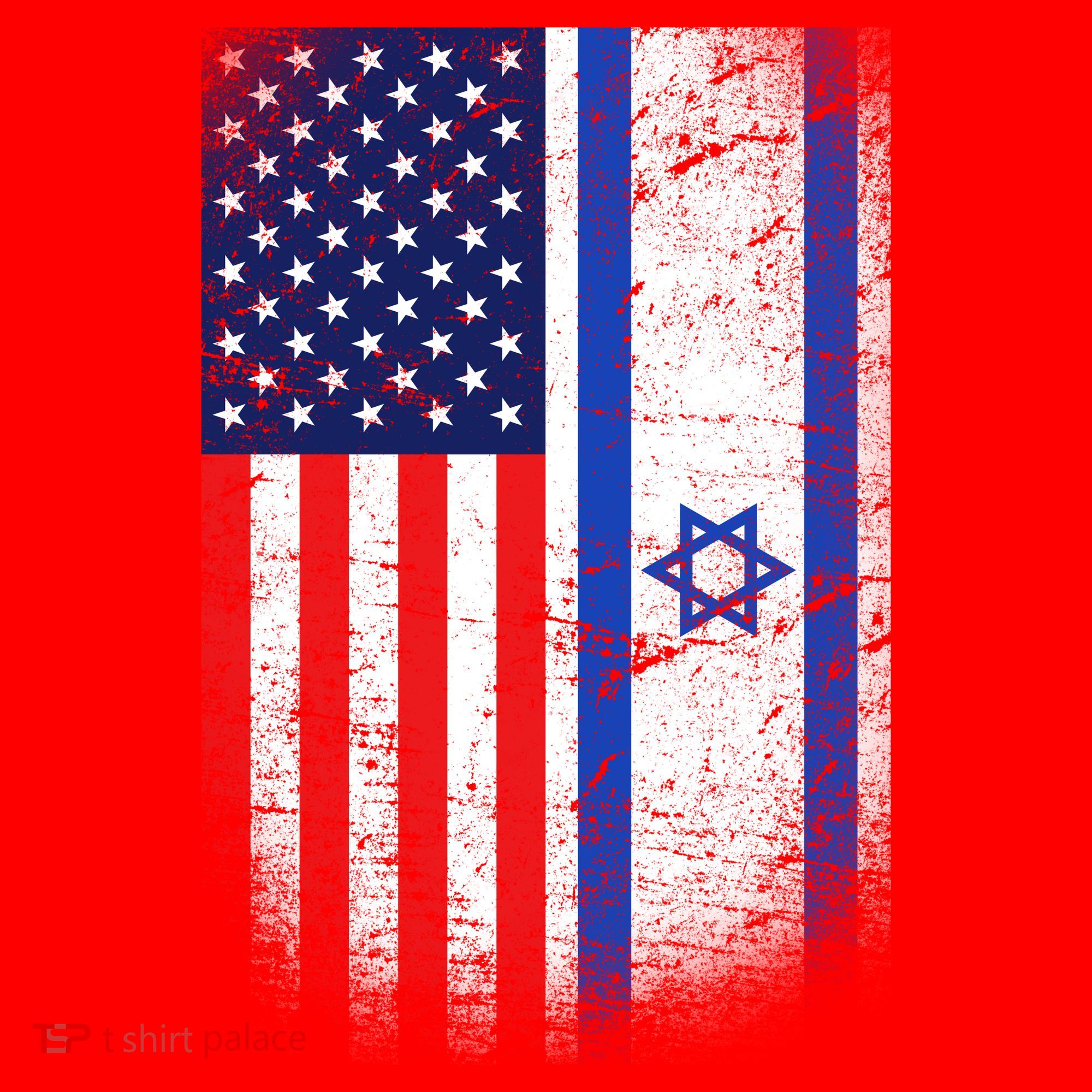 Israel Jewish American Flag Santa Hat