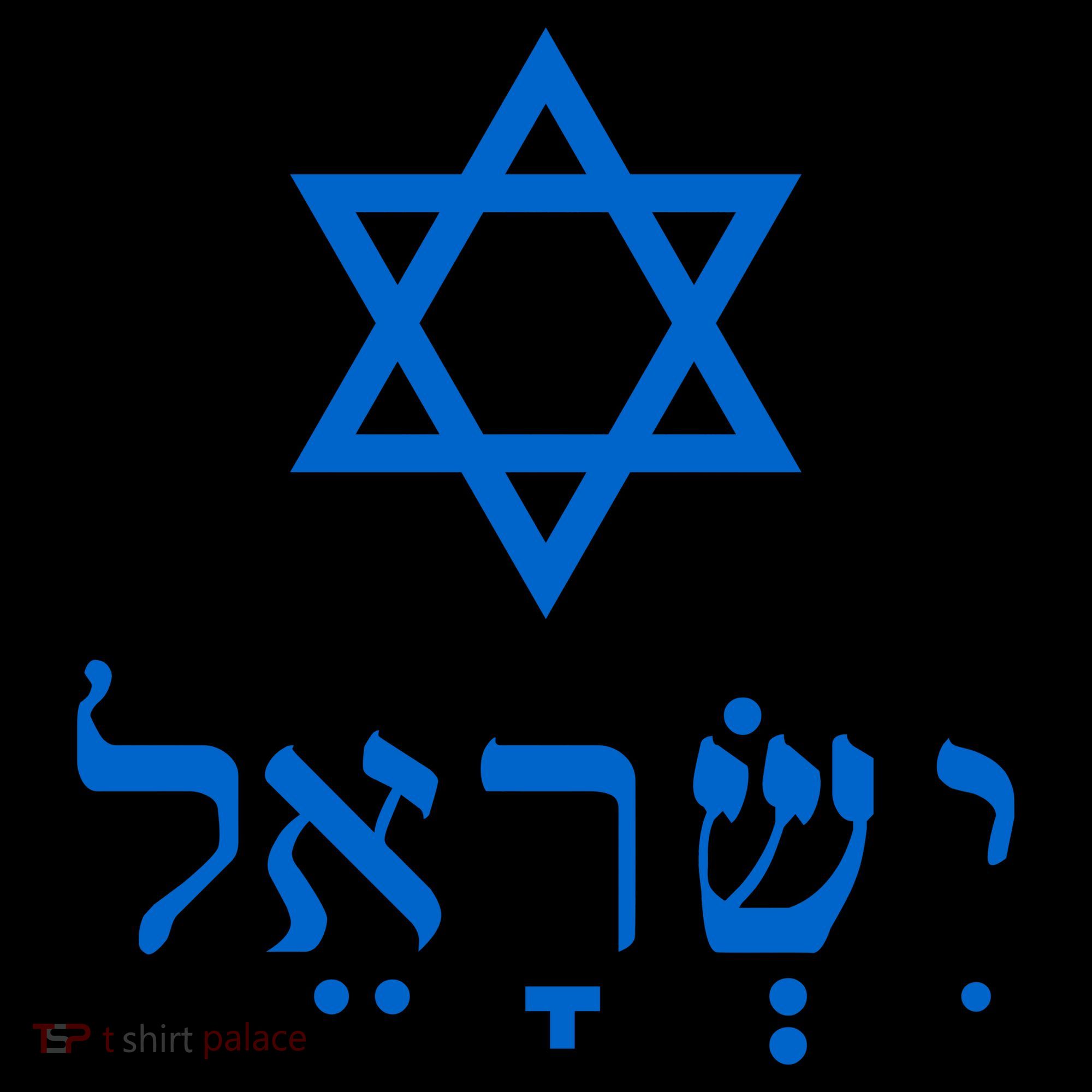 Israel Star Of David In Hebrew T-Shirt