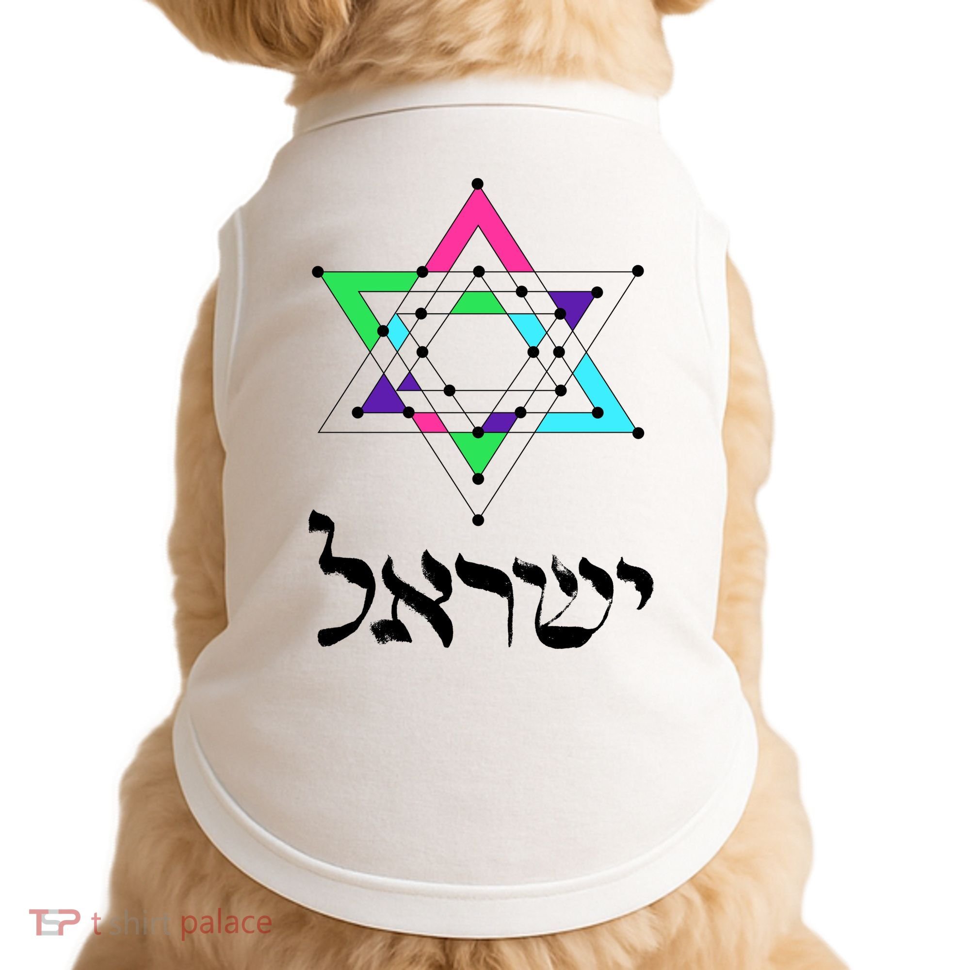 Israel Star Of David Sacred Geometry Doggie Tank