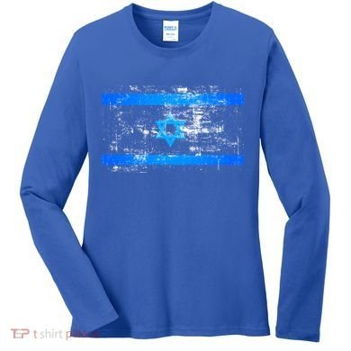 Israel Vintage Flag Women's Long Sleeve Shirt