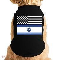 Israeli American Flag Doggie Tank thumb 0