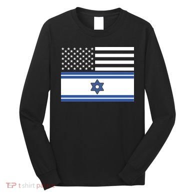 Israeli American Flag Long Sleeve Shirt