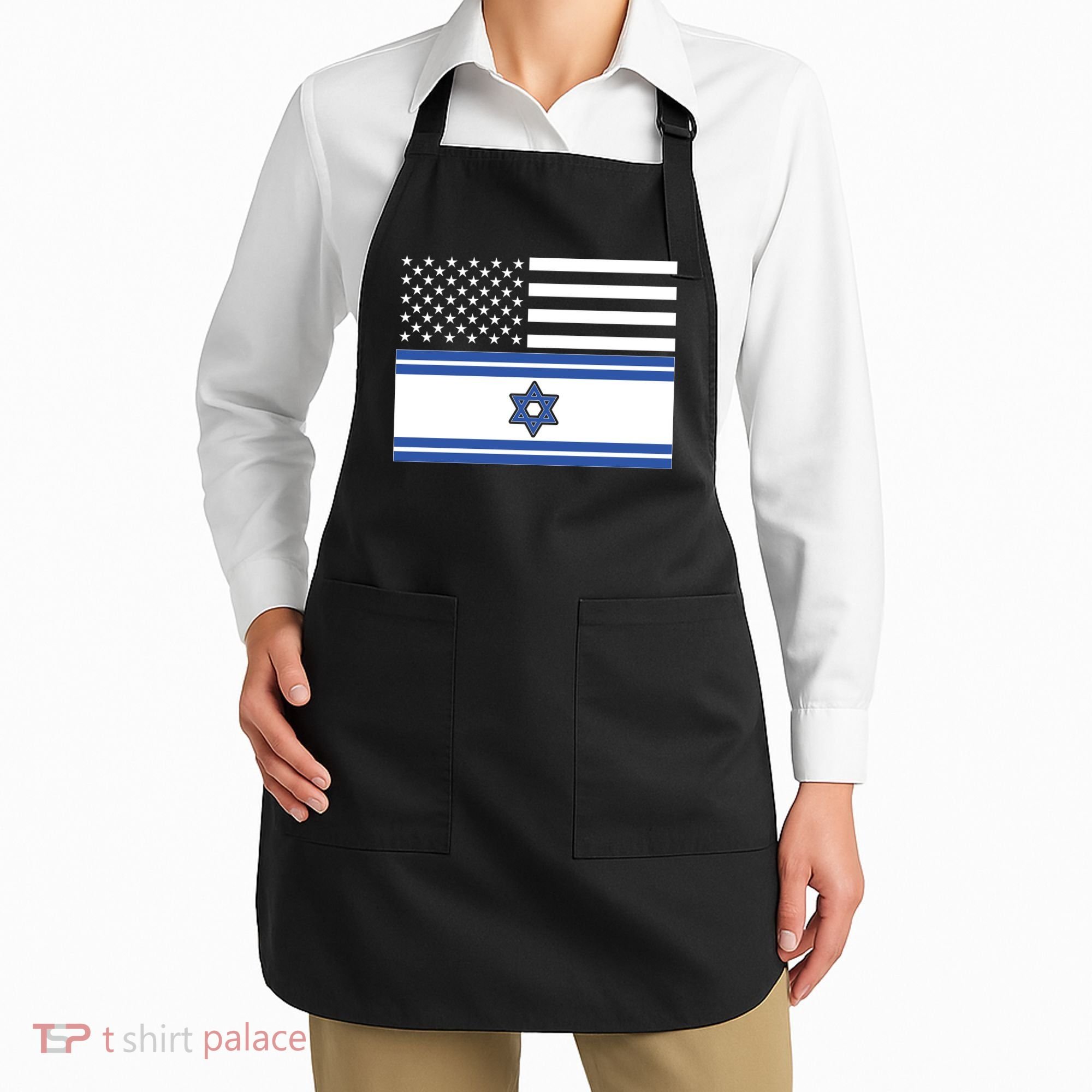Israeli American Flag Apron