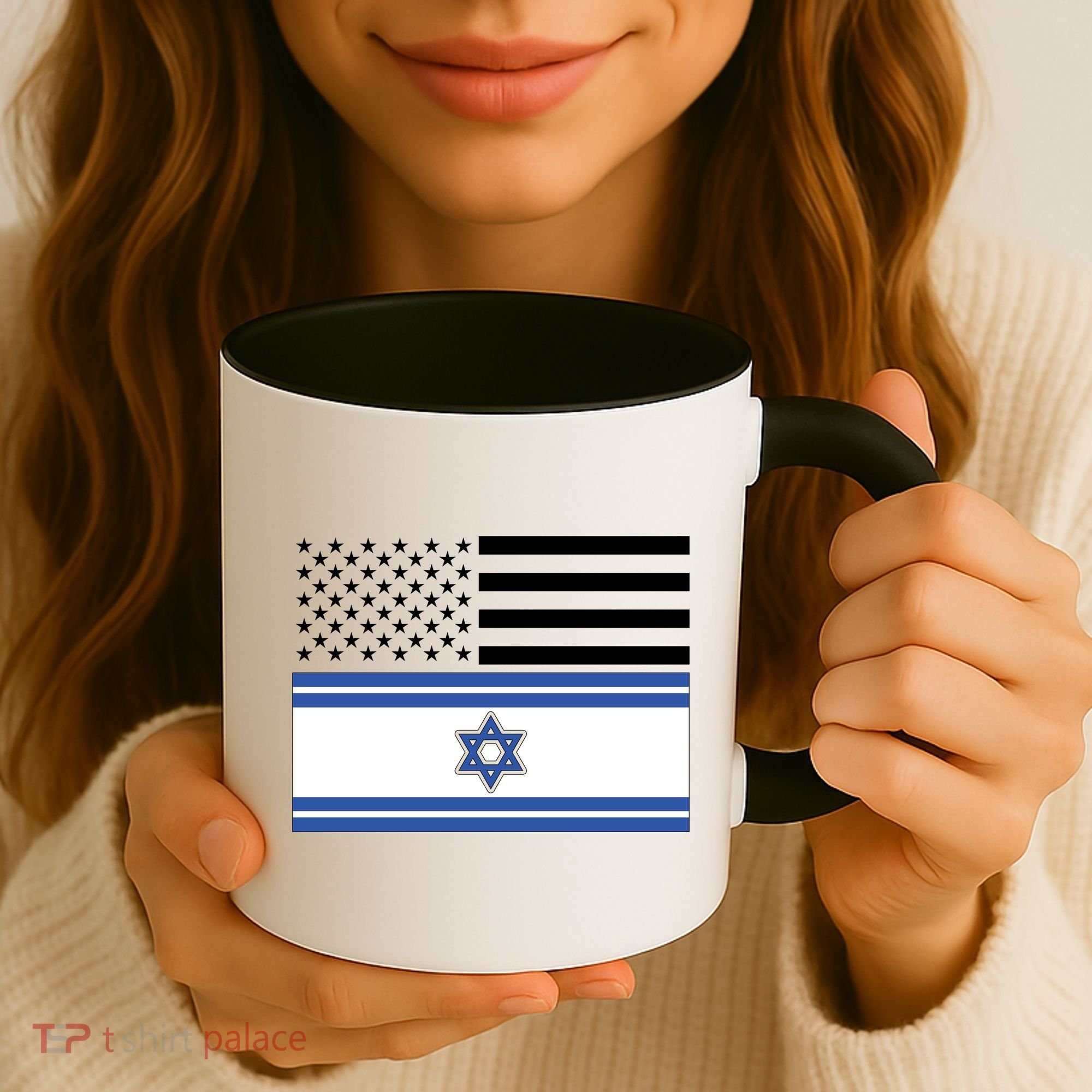 Israeli American Flag Coffee Mug