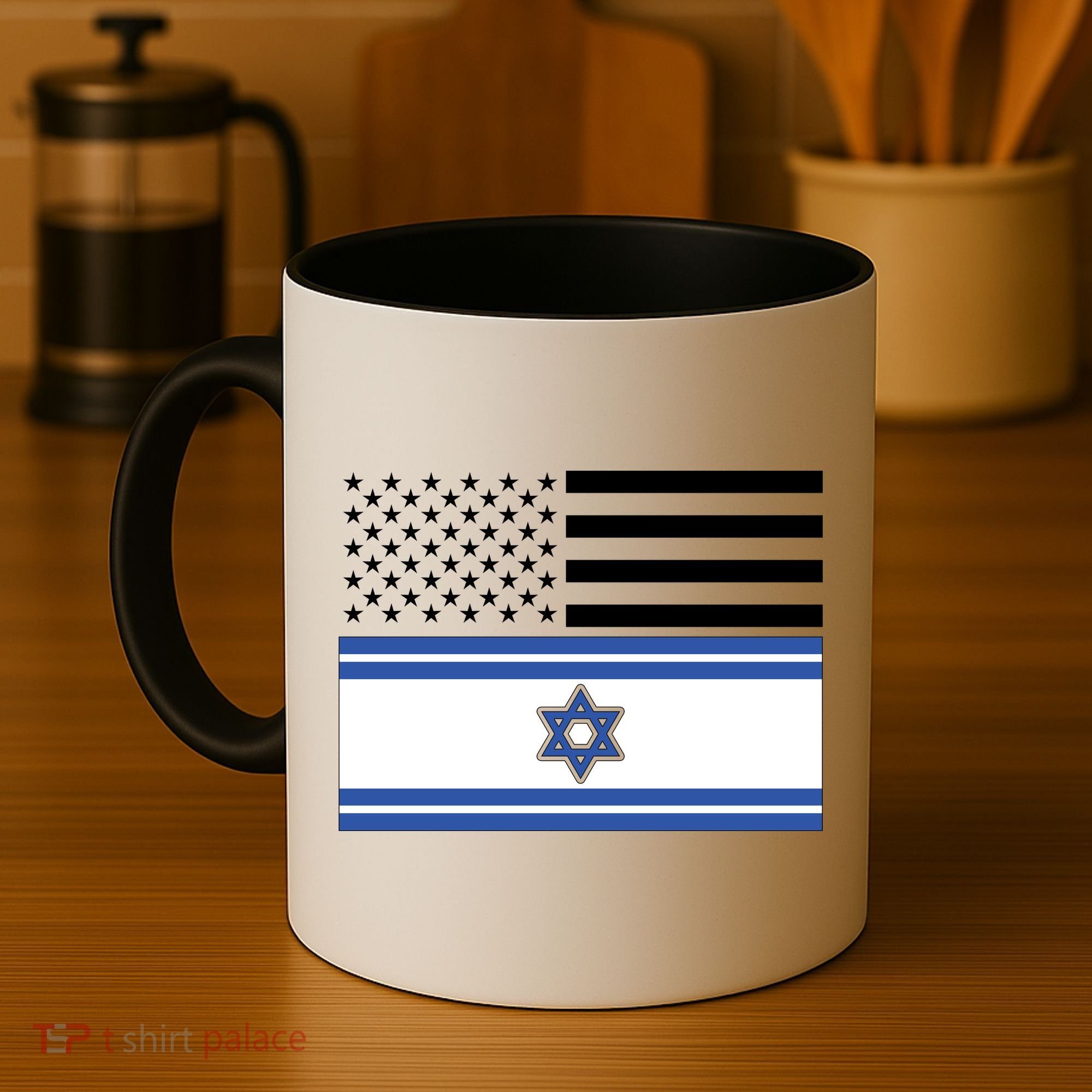 Israeli American Flag Coffee Mug