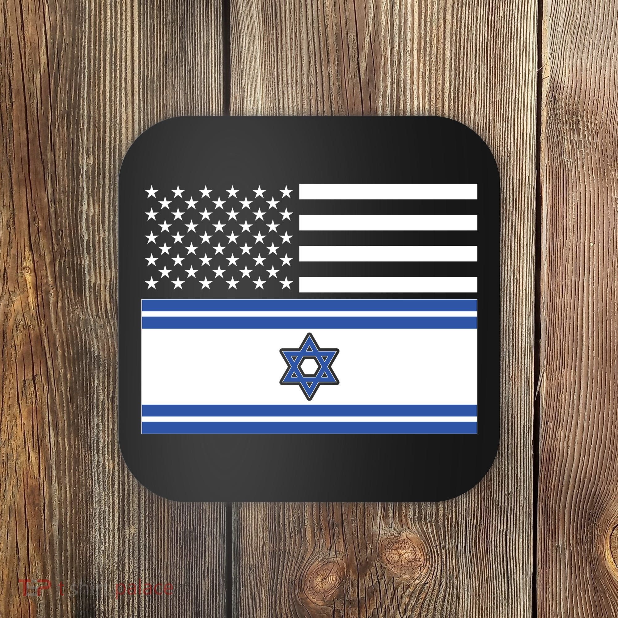 Israeli American Flag Coaster