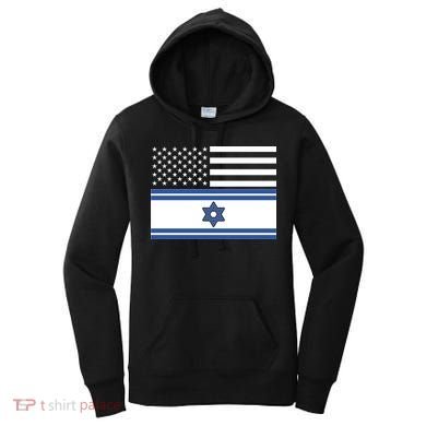 Israeli American Flag Women's Hoodie