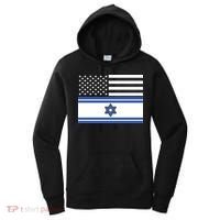 Israeli American Flag Women's Hoodie thumb 0