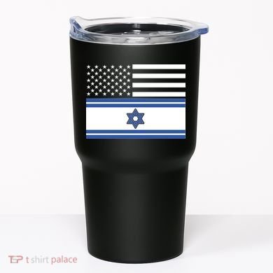 Israeli American Flag Tumbler
