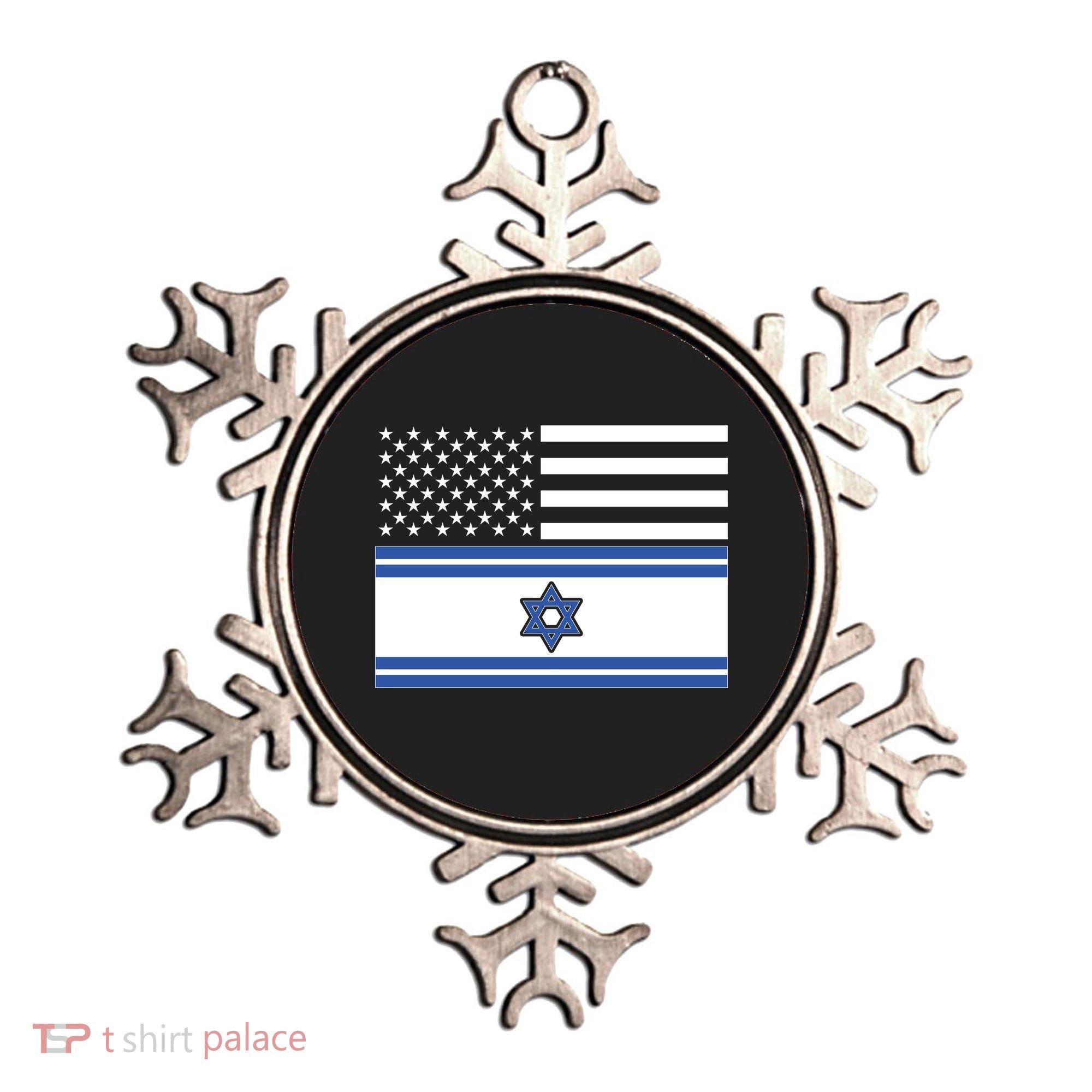 Israeli American Flag Ornament