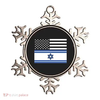 Israeli American Flag Ornament