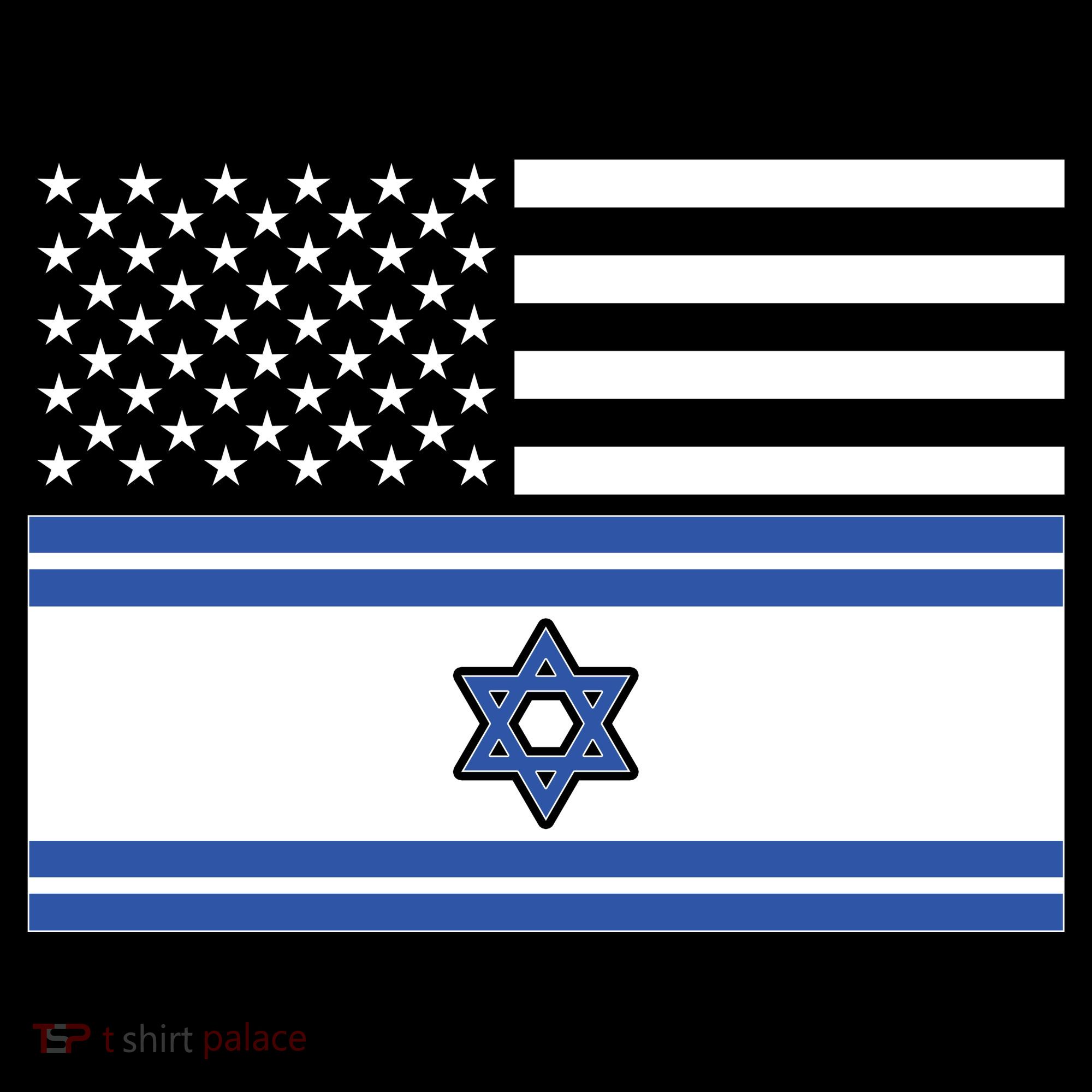 Israeli American Flag Ornament