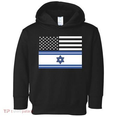 Israeli American Flag Toddler Hoodie