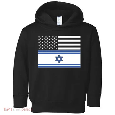 Israeli American Flag Toddler Hoodie