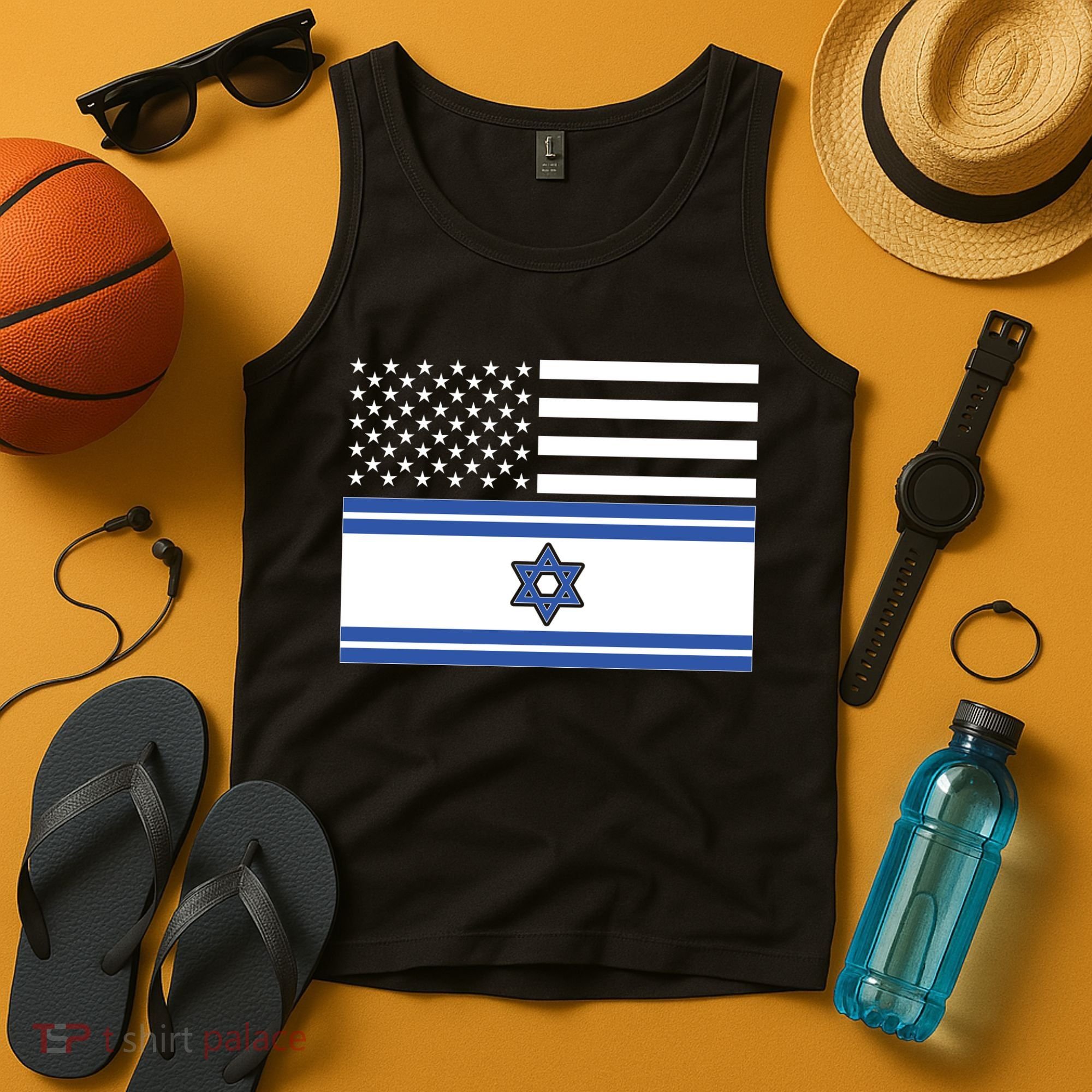 Israeli American Flag Tank Top