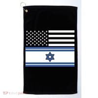 Israeli American Flag Golf Towel thumb 0